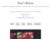Tablet Screenshot of ducsbistro.com